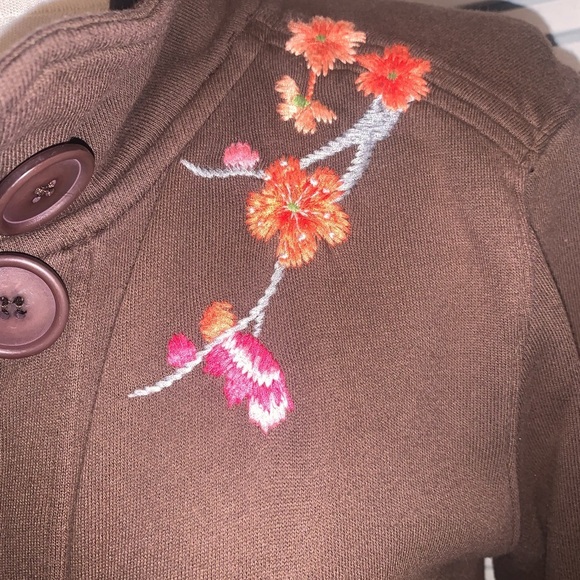 Johnny Was Jacket Boho Artesian brown floral embroidery - Picture 8 of 9